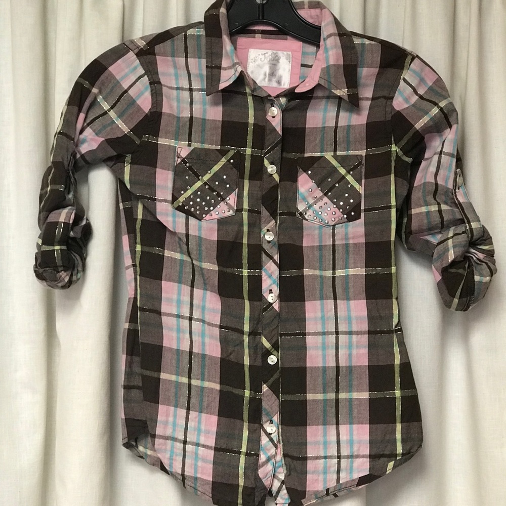 Justice button up shirt